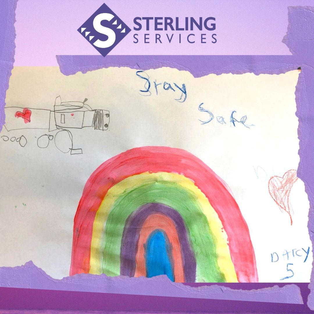 sterlingserv's tweet photo. The Queen spoke to the nation last night and said - " Rainbows drawn by children will become a symbol of the UK's national spirit in the face of the pandemic."
Here's a rainbow drawn by Roxanne's daughter Darcy 5 years old. #rainbow #covid-19 #transport #keyworkers https://t.co/Q8rh2sq3cH