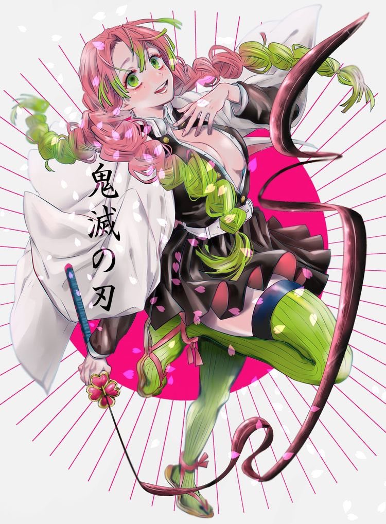 なちゅらん Nail 02 甘露寺みつりちゃん とにかく可愛い とても強い柱のうちの1人なんだけど恋柱っていう名前も可愛い 大食いなのも可愛い 戦いの日々な中でも明るくて元気 仲間思いでとても強い おっぱい T Co Rn5qtuwocp