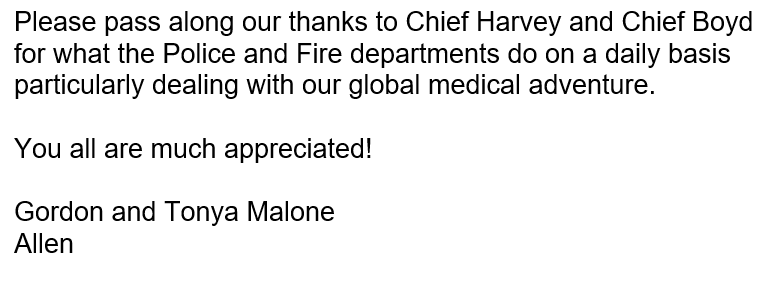 thejonboyd's tweet photo. Recieved via email.
#thankaheroallen https://t.co/Cixg3MrvTv