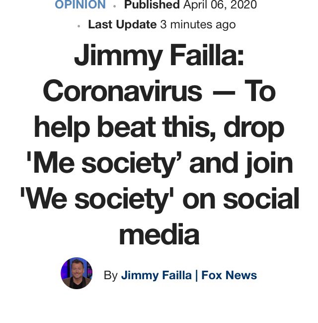 findingadrian's tweet photo. Jimmy Failla: to help beat coronavirus, urges everyone to drop 'Me society' and join 'We society' #Starbucks https://t.co/bBzfrGbezx