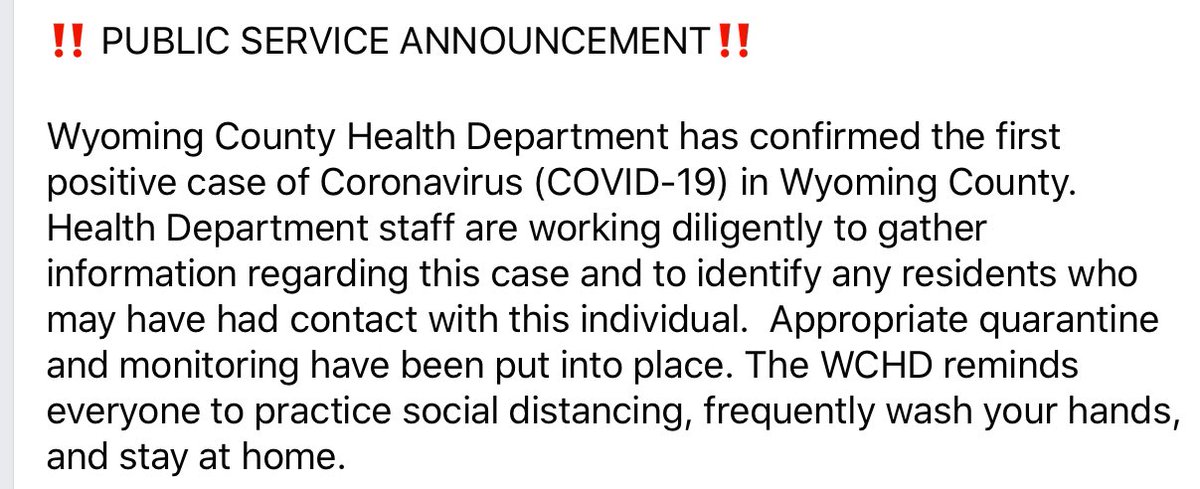 Wyoming County 911 tweet media