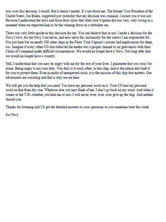 kikirisaa's tweet photo. Sounds like someone is trying to cover their own ass. Ijs. Also, this is the epitome of how naval leadership treat their subordinates- pass it along. We’re just a number to them ya’ll.😒 #firesecnav #IStandWithCaptCrozier https://t.co/VjihQ5YDbX