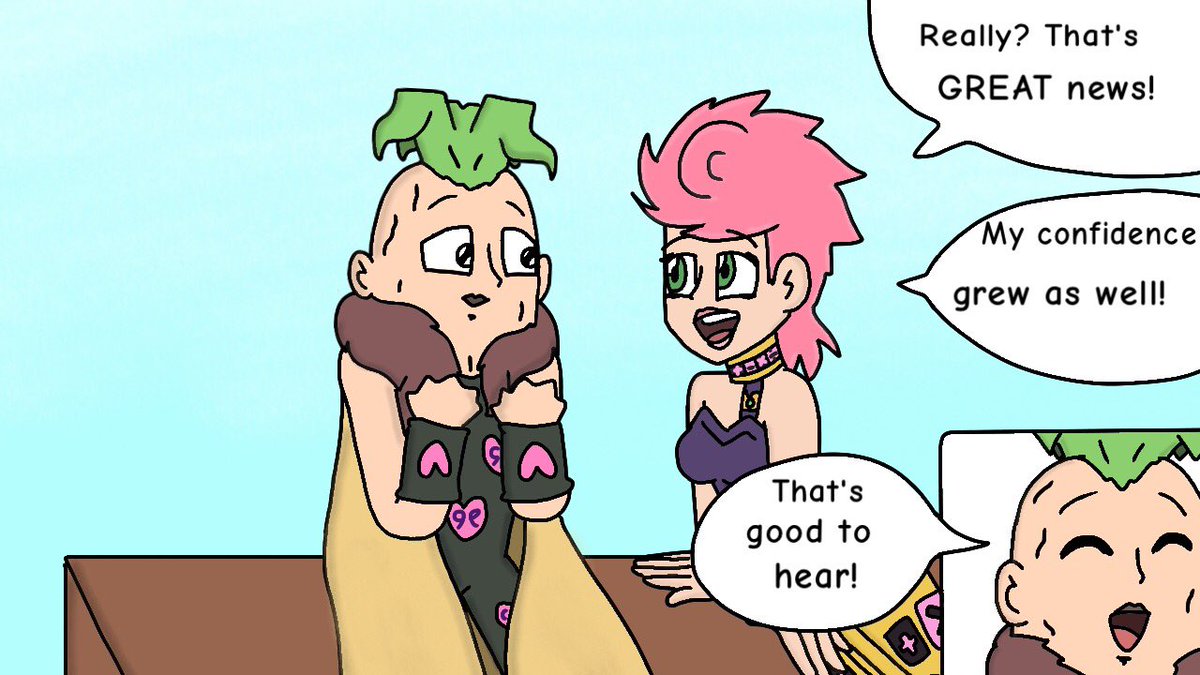 ObsessedPianist's tweet photo. This continues my previous comic with Pesci and Trish ๐
#trish #trishuna #trishunajojo #jojotrishuna #jojotrish #trishjojo #pesci #pescijojo #jojopesci #jojo #jojosbizarreadventure #jojokimyounabouken #goldenwind #ventoaureo https://t.co/jRVQwj480N