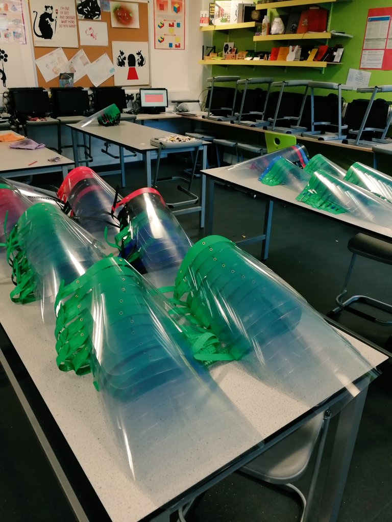 Well done to the DT team at YBB on making over 125 face shields for the  NHS.