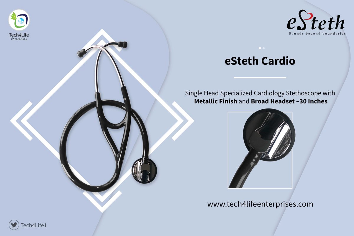 Tech4Life1's tweet photo. eSteth Cardio provides superior acoustics with better audibility of high-frequency sounds, supporting your diagnostic skills in Cardiology.
#eSteth #Cardio #Tech4life #Stethoscopes #healthprovider #MedicalSupplies https://t.co/rz4ZysECjH