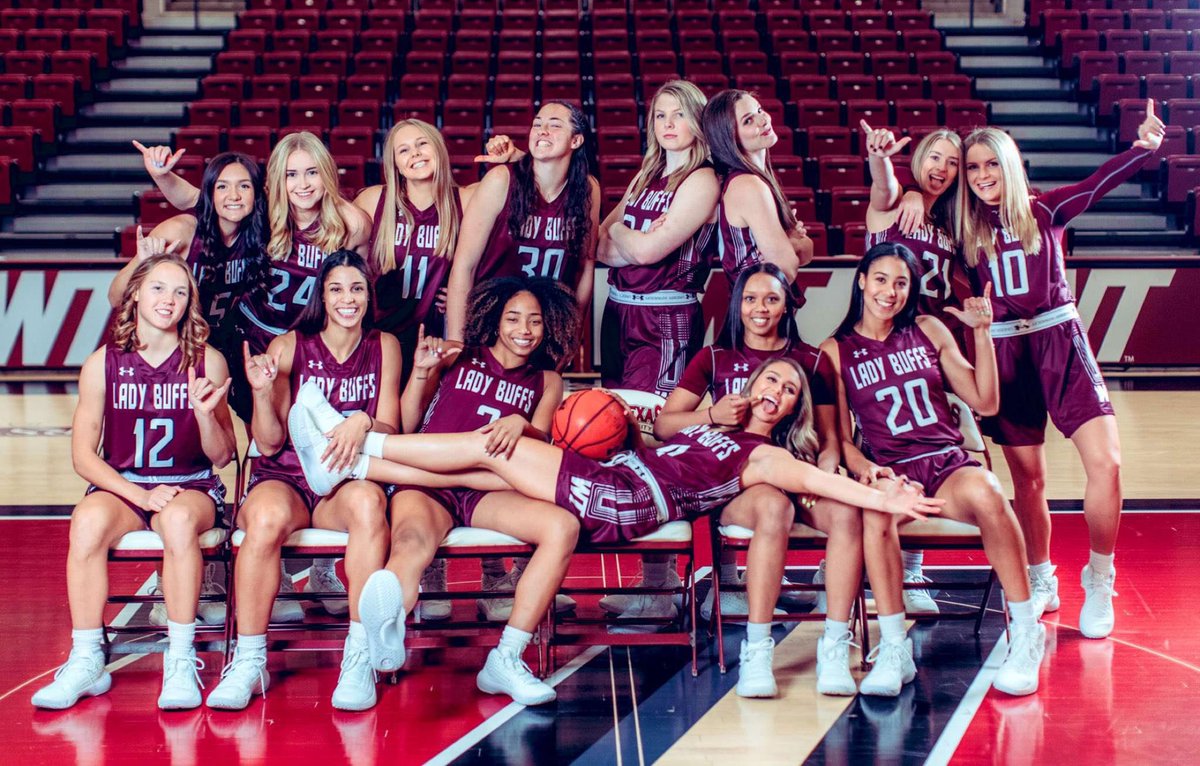 WTAMU_WBB's tweet photo. Happy #NationalStudentAthleteDay to our Lady Buffs! We are proud of the way you represent #BuffNation in competition, in the classroom and in the community! https://t.co/C9oPGVNSfo