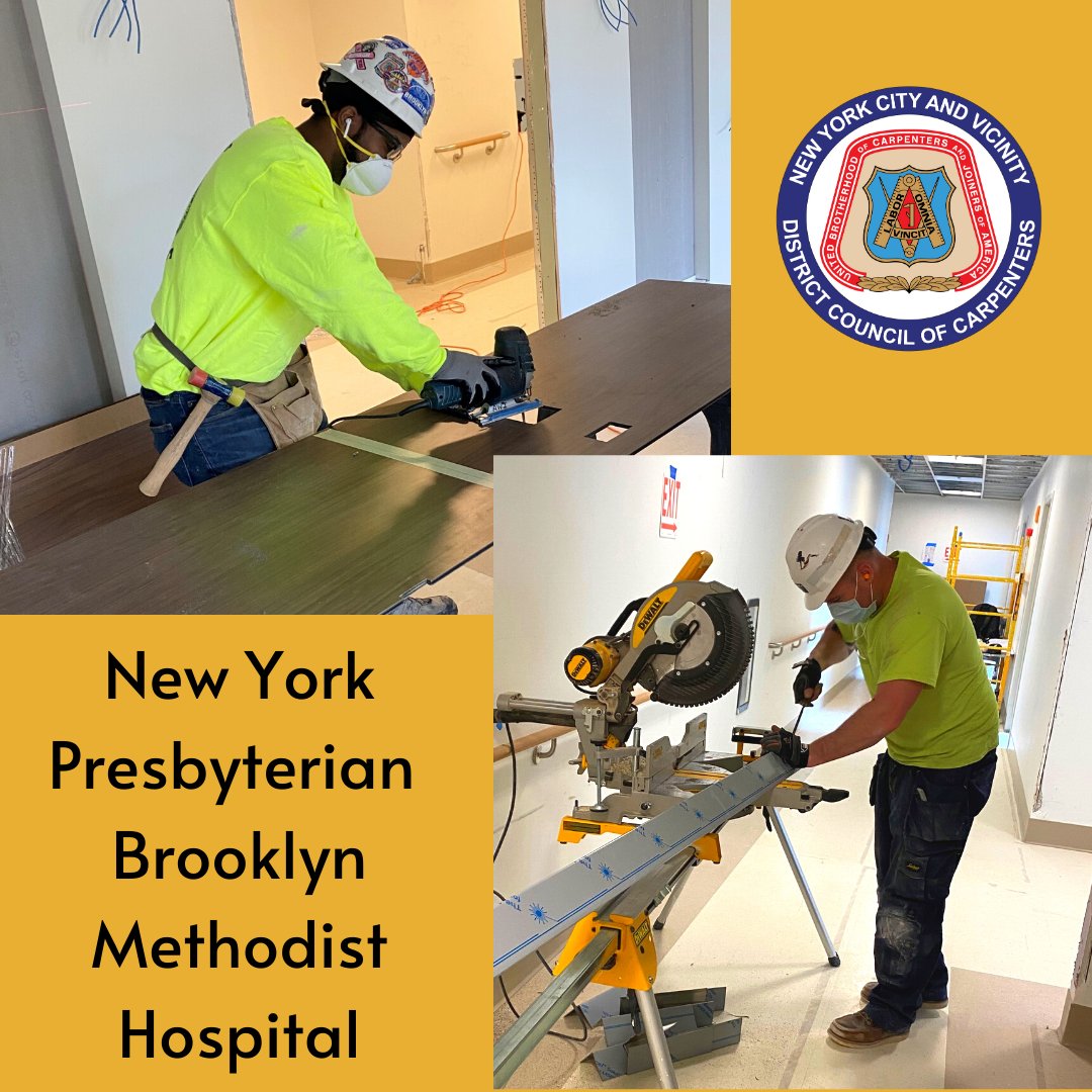 Charles Bullock and his team are working hard each day to ensure the life-saving services at New York Presbyterian Brooklyn Methodist Hospital will continue. Our carpenters inspire and motivate us each day to do our best with what we have for the people we love. #MondayMotivation