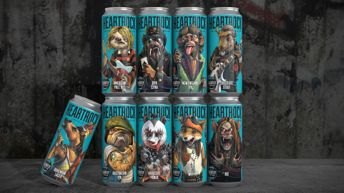 CUBA Creative Branding Studio - Heartrock Beer 
.
worldbranddesign.com/limited-heartr…
.
#beer #packaging #branddesign #packagingdesign #brandidentity #branding #brand #marca #package #empaques #logo #design #graphicdesign #typography #illustration #worldbranddesign #wbds
