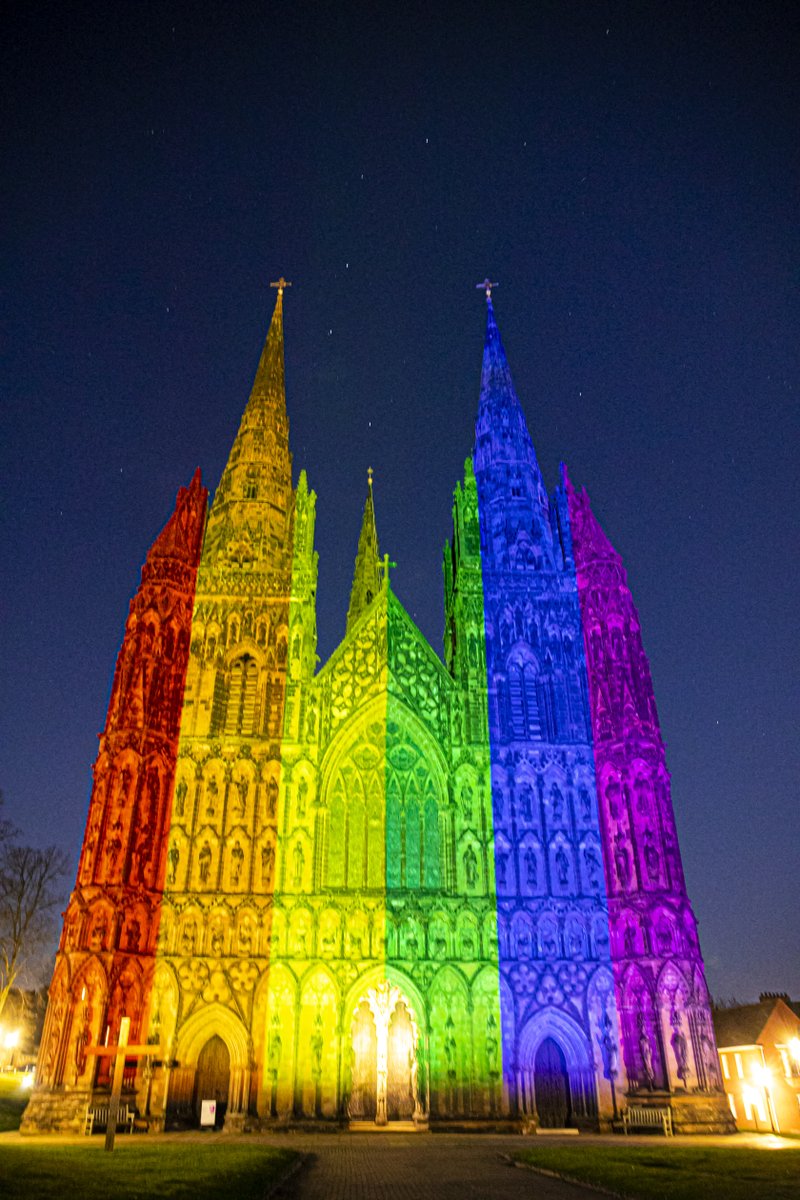 Happy Easter Everyone! 

Today on Easter Sunday we share our #rainbow colours of #Hope and #Joy. 

Projections created by <a href="/luxmuralis/">luxmuralis</a> artwork by <a href="/pwalkersculptor/">Peter Walker</a>

<a href="/engcathedrals/">English Cathedrals</a>
<a href="/alva_uk/">ALVA</a> <a href="/VisitLichfield/">Visit Lichfield</a> <a href="/EnjoyStaffs/">Visit Staffordshire</a>