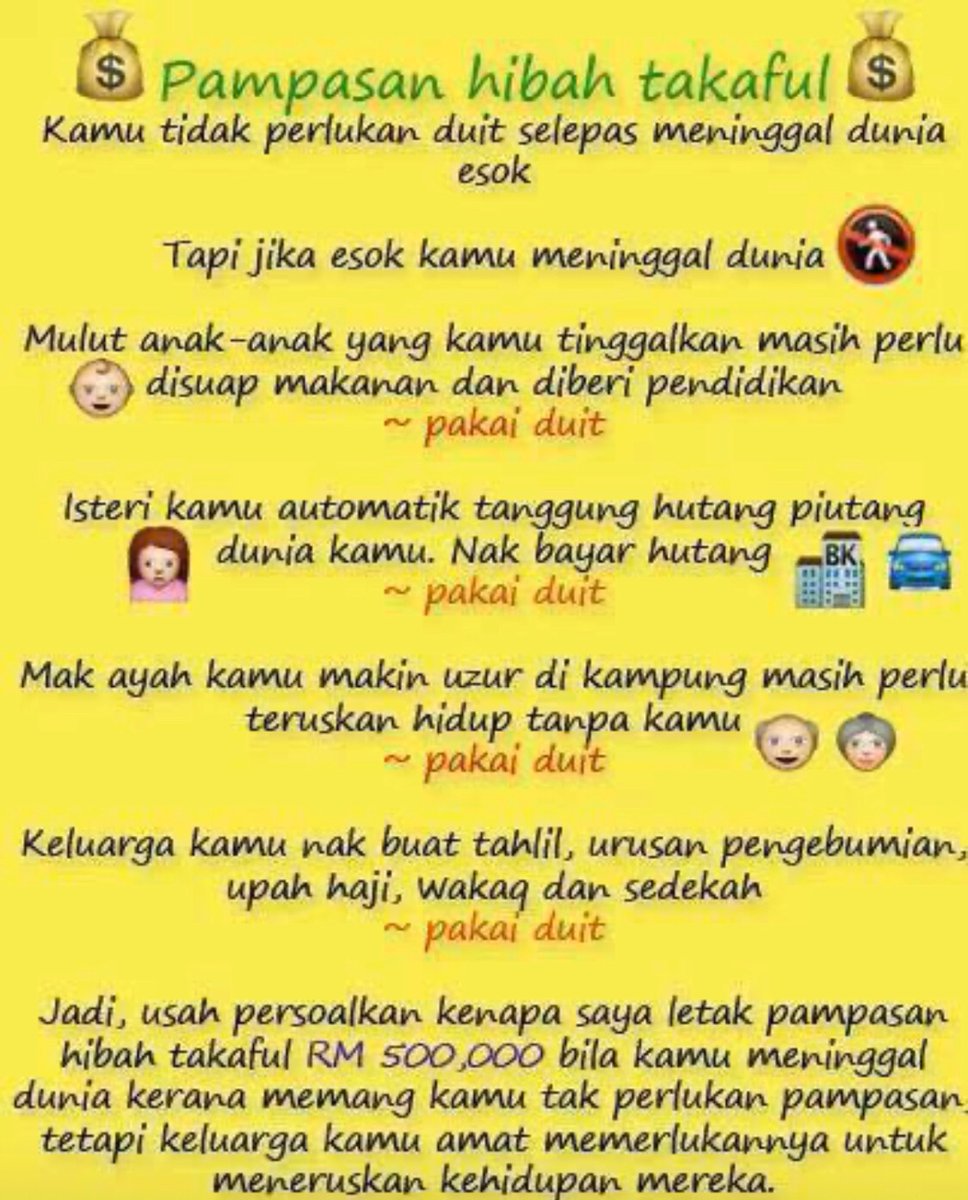 FAR_naseebah's tweet photo. YA‼️ Duit bukan segalanya
Tapi, duit penting untuk....
https://t.co/k1YCGKGFNZ
#supermomtakaful #aiapublictakaful #aiatakaful #trustedagent #klaazmir #izzgroup #medicalcardaia #medicalcard #agentaia #insurans #takaful #aiaagent #KlEliteTaqwa #hibah #investment #aia https://t.co/NQwzjGRk6h