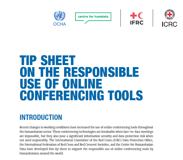 stucampo's tweet photo. 🕵️‍♀️unauthorized access
🚨breaches of confidentiality &amp; data protection
👥third party retention of conferencing data
🤖malware or social engineering attacks

Learn more about these risks + how to mitigate them in this tip sheet from @ICRC @ifrc @humdata 

https://t.co/arXElSqF79 https://t.co/kbTI7mjxlZ