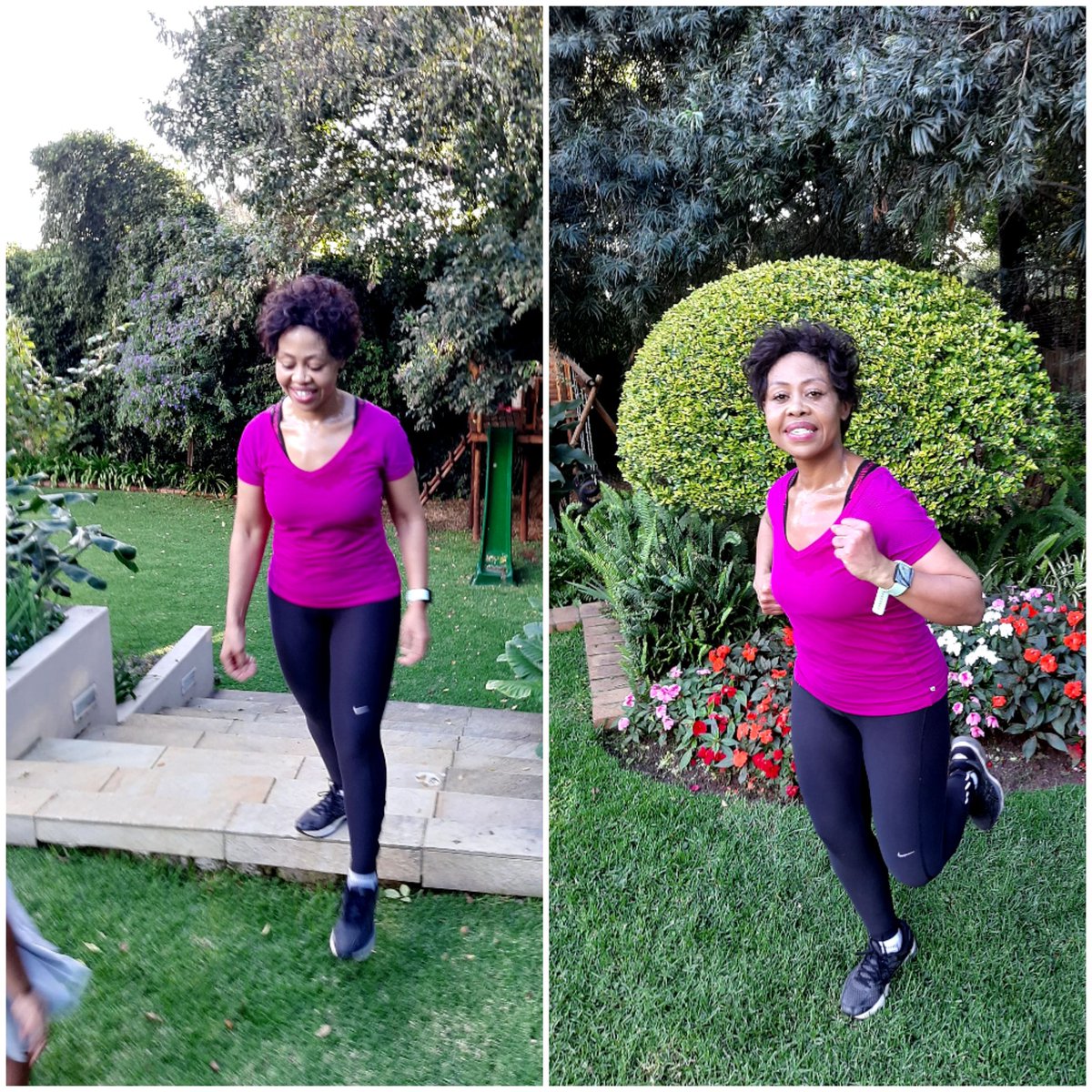 RediTlhabi's tweet photo. 5km around the yard! The longest I've managed in "lockdown running." Fit and compliant! So proud of myself! https://t.co/gV69MJ5qjC