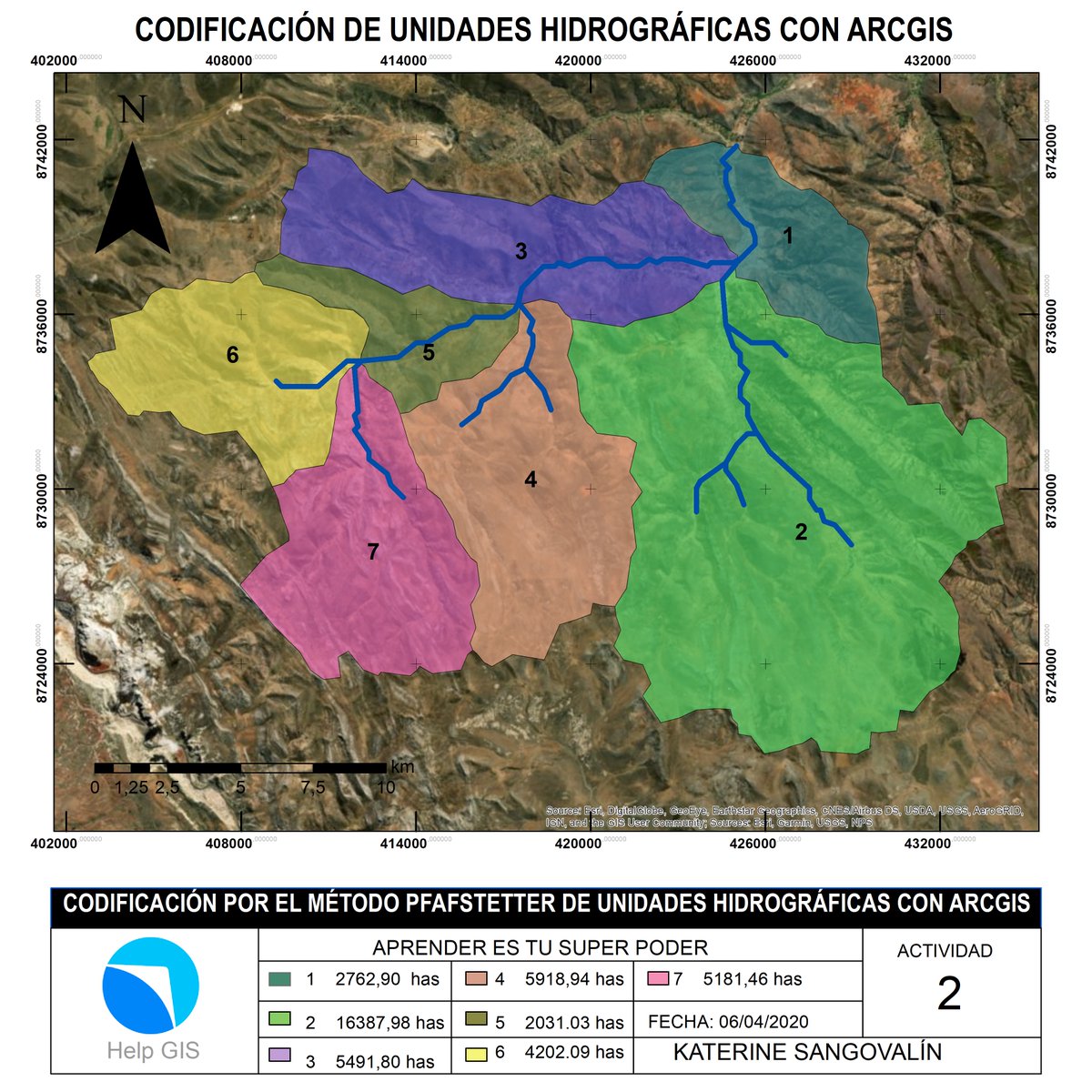 KaterineSg17's tweet photo. Actividad 2: Codificación por el Método PFASFTETTER de unidades hidrográficas desarrollado en el curso "Delimitación y Codificación de Cuencas Hidrográficas con ArcGIS" realizado por la empresa @HelpGIS 

#CuencaGIS #HelpGIS #CodificacionDeCuenca https://t.co/UE2lxRPBbb
