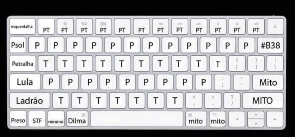 Teclado feito especialmente para bolsominion

#BloqueioComercialChinesJa