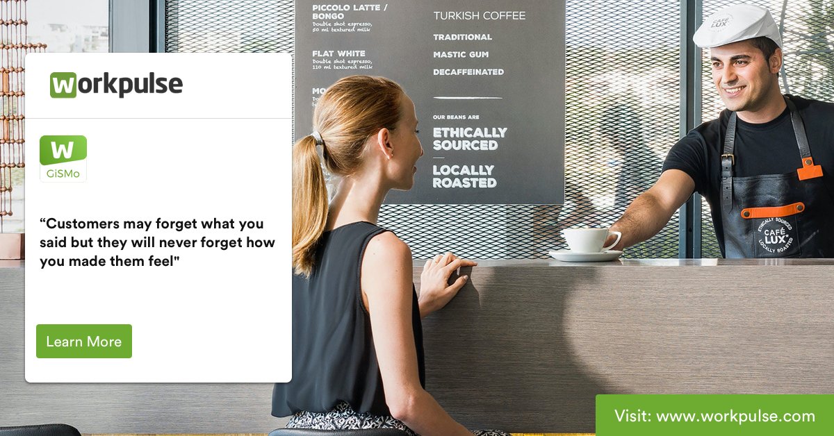 WorkpulseQSR's tweet photo. Customers may forget what you said but they will never forget how you made them feel.
https://t.co/oqvkEjgSNc
#customerfirst #godigital #customersatisfaction #happyclients #customerservice #workpulse #appdevelopmentcompany #franchises #usa #restaurantmanagement https://t.co/KdLfqf6AE7