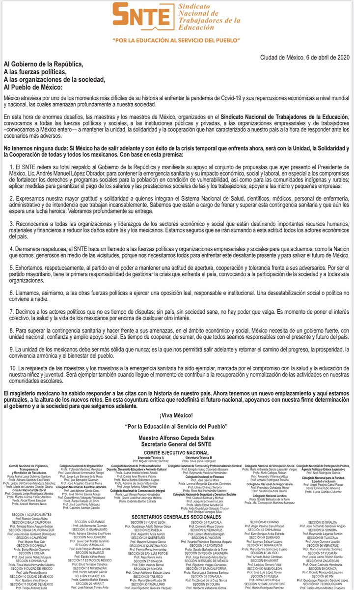 ElpidioSNTE's tweet photo. Comunicado importante 🔈

#SNTE16
#EnCasaEsMejor https://t.co/rCwKpinZEk