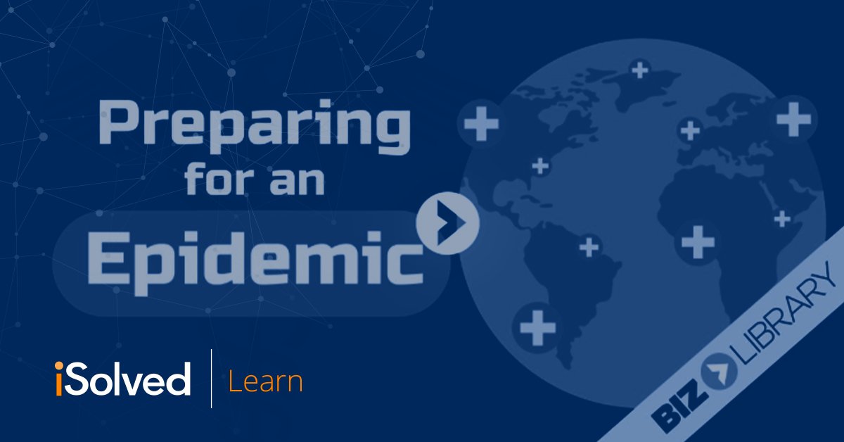 isolvedhcm's tweet photo. Don’t let your organization be without the training it needs to overcome a health crisis! Help prepare your employees with the new #iSolvedLearn Pro course, “Preparing for an Epidemic”! #iSolvedLearn https://t.co/i3PPItgNsZ #COVID19 https://t.co/81BHIZA2mP