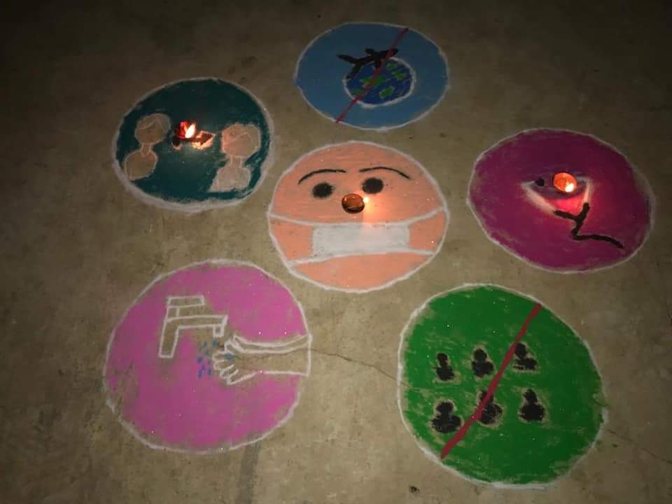 Shah1073's tweet photo. Superb Rangoli Created by kids a social message @republic @ABPNews @aajtak @narendramodi @ChouhanShivraj https://t.co/SX9LNgYTw5