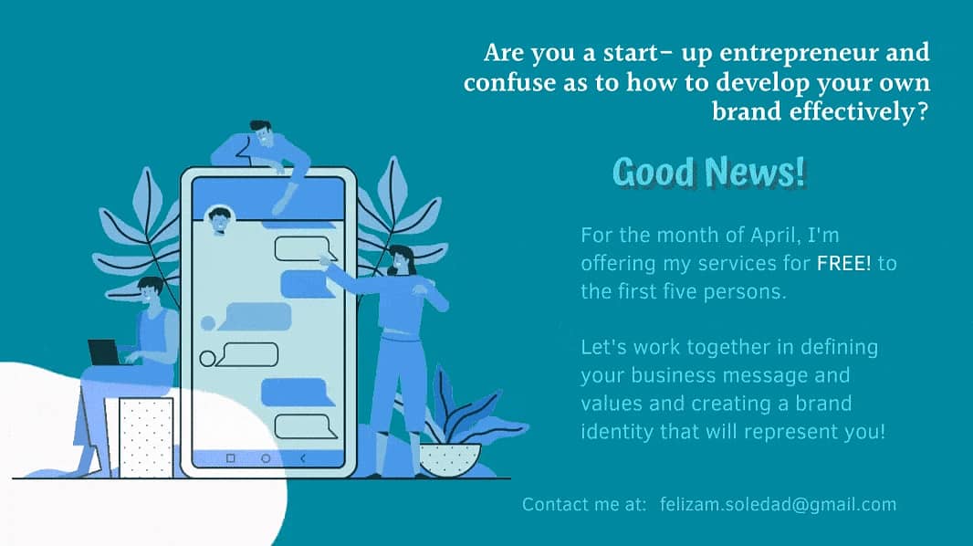 FelizaSoledad's tweet photo. ⚠️⚠️⚠️👇👇👇
Drop me a message and let me know how could I be of help! 🤗
#createyourbusiness #creativentrepreneur #brandidentity #startupentrepreneur #businessstartup #entrepreneurs #businessgoals #graphicdesign #freeservice #logodesign #businesscarddesign #socialmediagraphics https://t.co/lziMcBvg3k