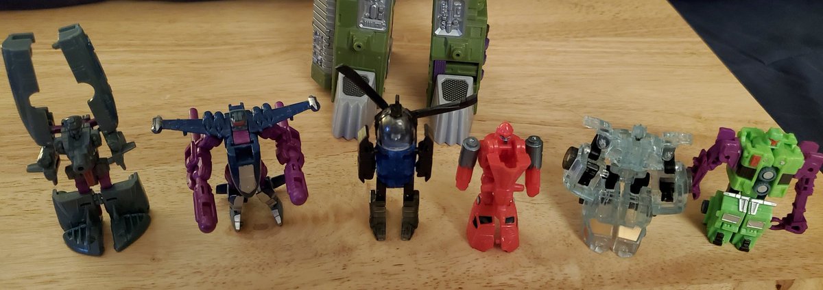 Some of the minicon robot modes are really doofy looking.Megatron is not pleased I lost his dorky horns as a child.