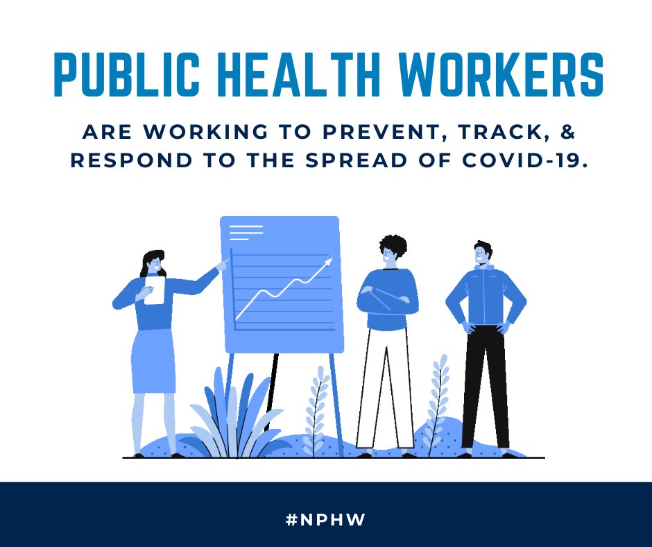 National Public Health Week is April 6-12. This #NPHW we want to highlight and give thanks to the health care workers, public health professionals, first responders, volunteers and essential workers who are tirelessly working to beat #COVID19.