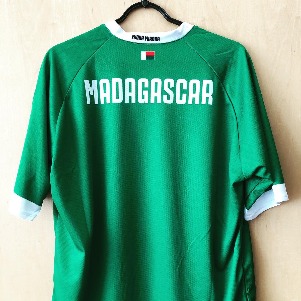 . @fmfmdg Home Kit, 2019GarmanUsed in the 2019 Africa Cup Of Nations, when Madagascar stunned everyone by reaching the top of its qualifying group at their debut in the competition (by defeating Nigeria), only to be defeated in the quarter finals. #HomeShirt  #AfricanFootball