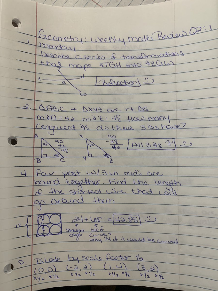 MCEMTHDept's tweet photo. 1st/2nd hour: Geo Weekly Math Review Q2:1 Notes. We are beginning our spiral review. Each page will take 1 to 2 days. I’ve worked several problems. If you need me to work more, please let me know. Thanks for working so hard! https://t.co/iMJqD7Plr9