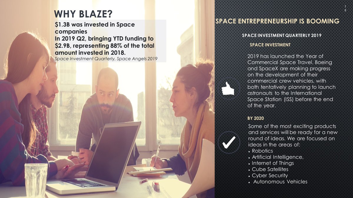 The Entrepreneurial Space Age begins with you. Today’s space entrepreneurs are a mixed bag of talents, skills, and professions at varying stages of launching their BIG idea. Apply today for the BLAZE Online Accelerator #BLAZE2020 tinyurl.com/va76j7e