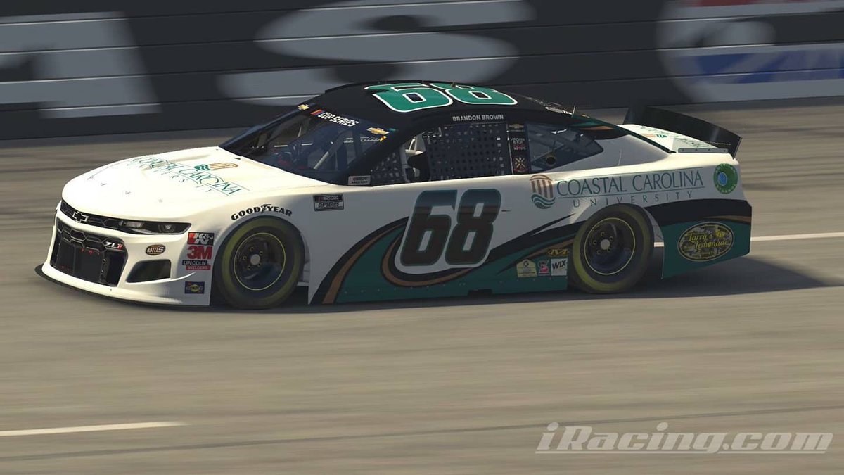 ItsMichaelCarey's tweet photo. Meet the designer of those slick @brandonbrown_86 Chevrolet's  @mlasassodesign !

1 - @StGBeer / @Larrys_Lemonade #68 NXS

2 - STGBeer + Larry’s Lemonade Silverado

3 - @JabsDesignBuild Camaro

4 - @CCUChanticleers Camaro for #ProInvitationalSeries 

#NASCAR https://t.co/diow7fLDm9