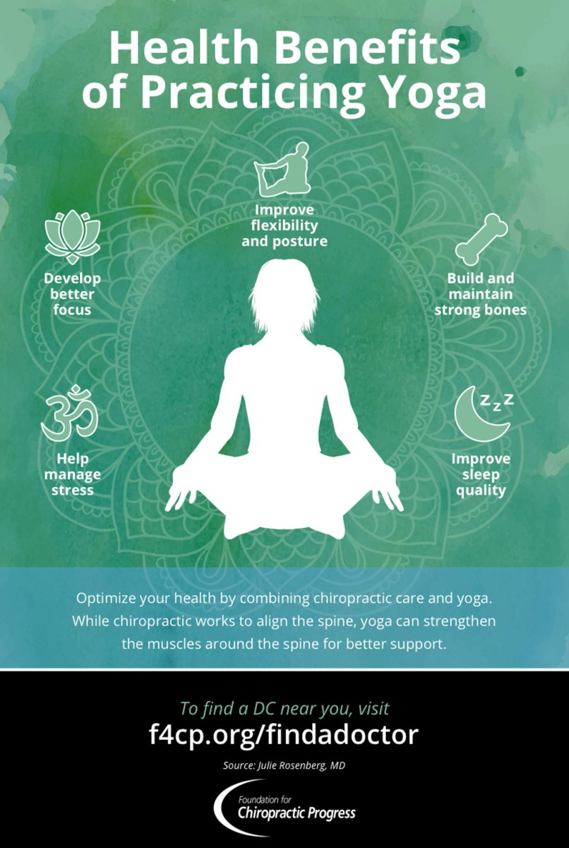 F4CP's tweet image. Managing stress during the COVID-19 pandemic is key to maintain optimal health. Practicing yoga can improve sleep and minimize stress. Contact your doctor of chiropractic to learn more. #ThinkChiropractic