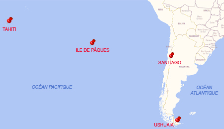 L'une des particularités de l'Île de Pâques est notamment d'être l'un des territoires les + reculées au monde.La terre habitée la plus proche est l'île de Pitcairn, à 2 075 km, tandis que les côtes chiliennes se trouvent à plus de 3 500 km.