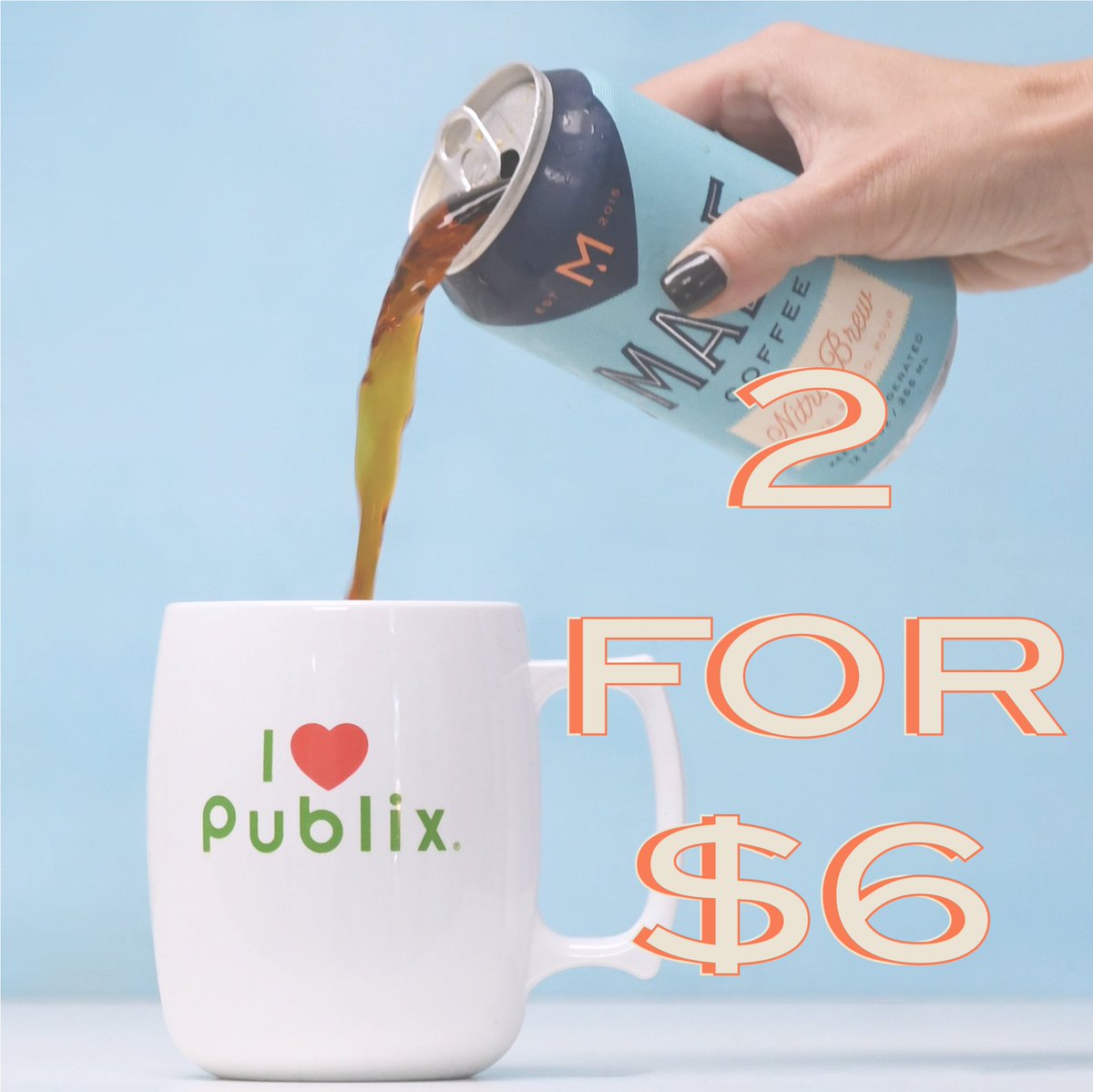 DrinkMadeCoffee's tweet photo. A little help in tough times. Nitro Brew and Con Leche are on special @Publix until 4/10! Dont want to leave the house? Pro tip: add us to your list on Instacart and Shipt for direct to door delivery #inthistogether #AloneTogther #slamacan #madecoffee #Publix https://t.co/jiStaLlPz6