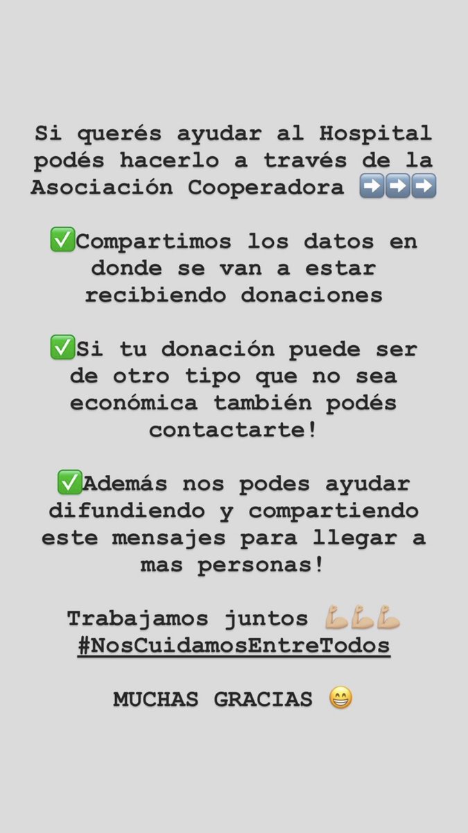 HtalCetrangolo's tweet image. Tu donación suma! 💪🏼 #NosCuidamosEntreTodos #hcsmla