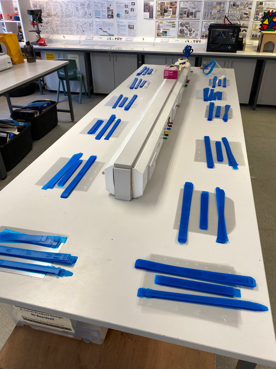Productive day! 110 face masks manufactured, boxed up and ready for collection in the morning. Another 110 ready for assembly in the morning too! #PPE #PPEforTheNHS #StayHomeSaveLives #DesignTechnology #LaserCutter