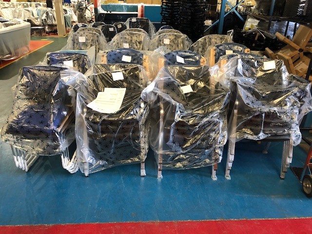 summit_1977's tweet photo. A small team have been manufacturing varied assortment of #sidechairs and #operatorchairs bound for medical centres affected by critical requirement for #COVID19 testing infrastructure. All in #antibacterial PVC. Wooden chairs with antibacterial frames. https://t.co/shMnrLu3Qq https://t.co/ODvCJm766b