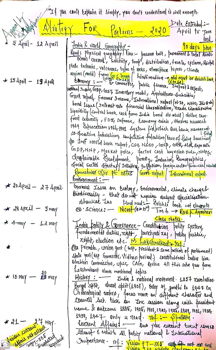 bikkymnit's tweet photo. Upsc pt plan 2020 https://t.co/choqdiVeYg