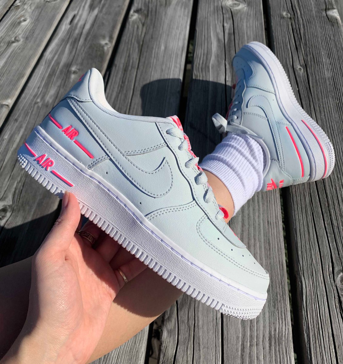 nike air force 1 double air pink