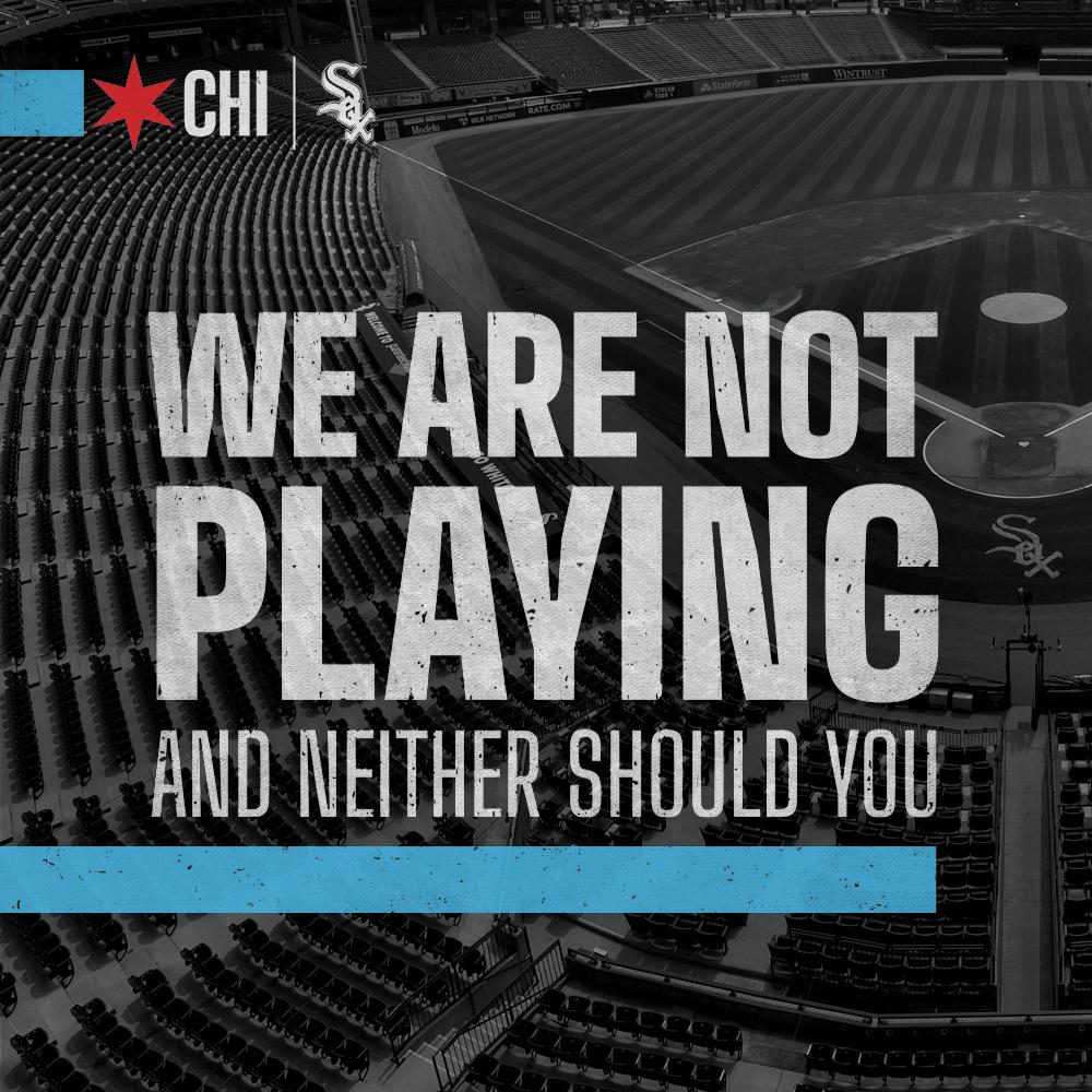 We are not playing, and neither should you. Stop the spread of COVID-19. #StayHomeSaveLives #WeAreNotPlaying @chicagosmayor