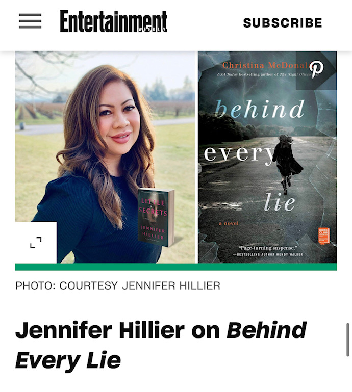 Christinamac79's tweet photo. It's such a huge honour to see #BehindEveryLie included in @EW's roundup of this spring's hottest authors revealing their most anticipated quarantine reads. Thank you to the amazing @JenniferHillier for the recommendation! π€©
https://t.co/ZaSw8WvjfB
@GalleryBooks @simonschuster https://t.co/09DmeOEDcL