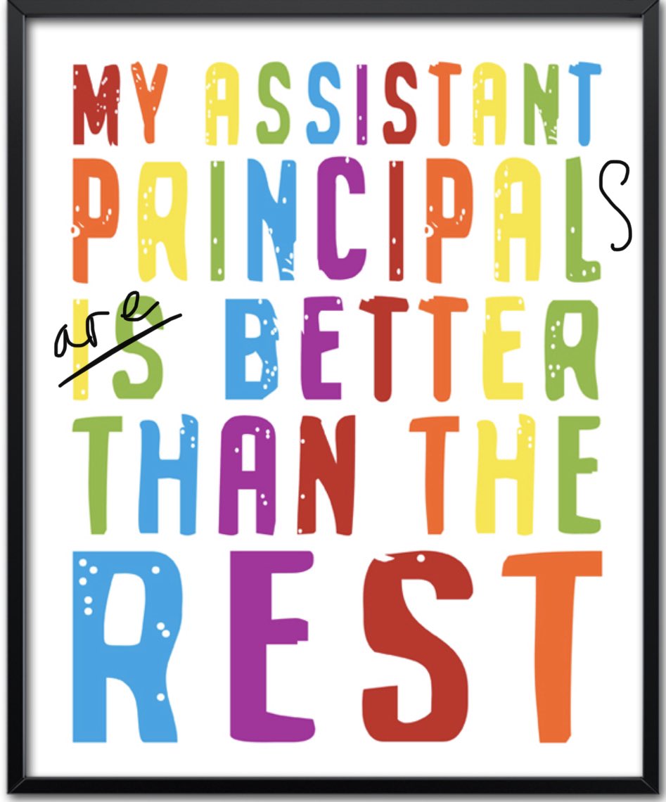 ahsprincipal's tweet photo. In honor of National Assistant Principal’s week, I need to give a BIG shout out to my people who help me keep and make the AHS world going around. I would not survive without them, especially now. #assistantprincipalsrock #AHSTigerPride https://t.co/1FHaDi5sxT