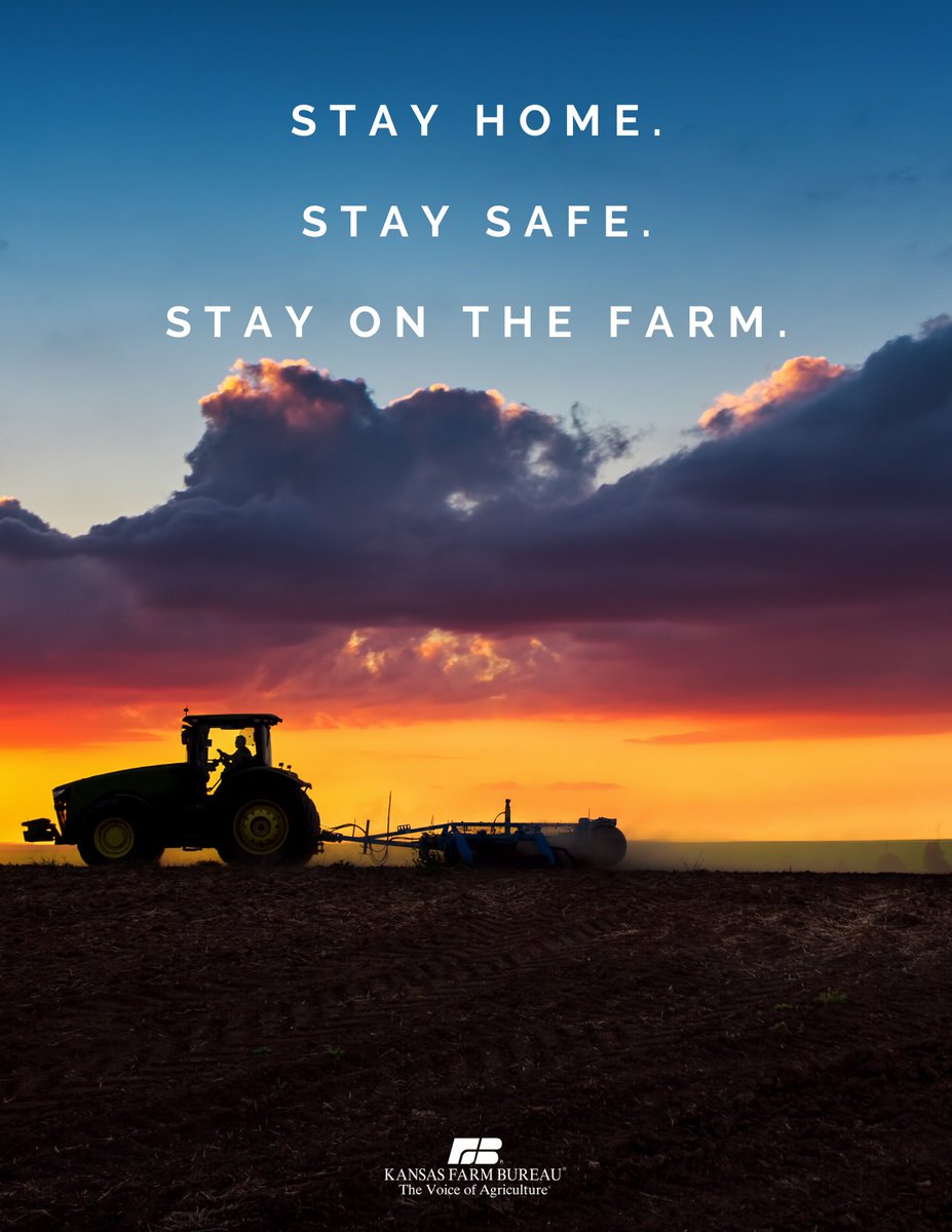We know you're still farming &amp; ranching. We need you to. We also need you to stay healthy. Take the precautions seriously and we can put an end to COVID-19 faster. kfb.org/covid19. #covid19 #stillfarming