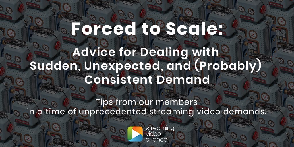 TheSVTA's tweet photo. #ForcedToScale ▶️ The news & entertainment delivered by #OTT services is essential in a time like this. Make sure to review the list of tips from our members to help keep your #streaming #video delivery running smoothly under heightened demand ▶️ https://t.co/mt7r642Y2Q https://t.co/kUWpNzZZHh