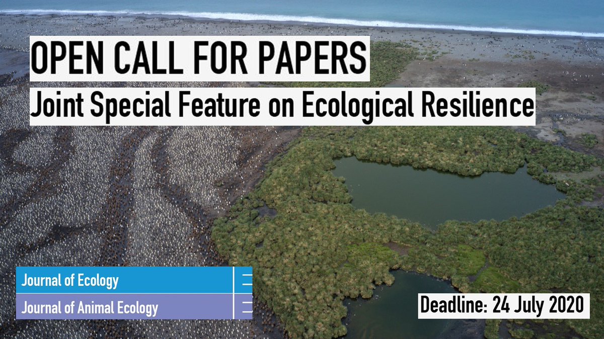 How do ecologists define, quantify, compare &amp; predict #EcologicalResilience across different study systems?

Submit your resilience research paper to be part of the <a href="/JEcology/">Journal of Ecology</a> and <a href="/AnimalEcology/">Journal of Animal Ecology</a> Joint Special Feature!

Full details: jecologyblog.com/2020/03/02/res… 

Deadline 24 July 2020