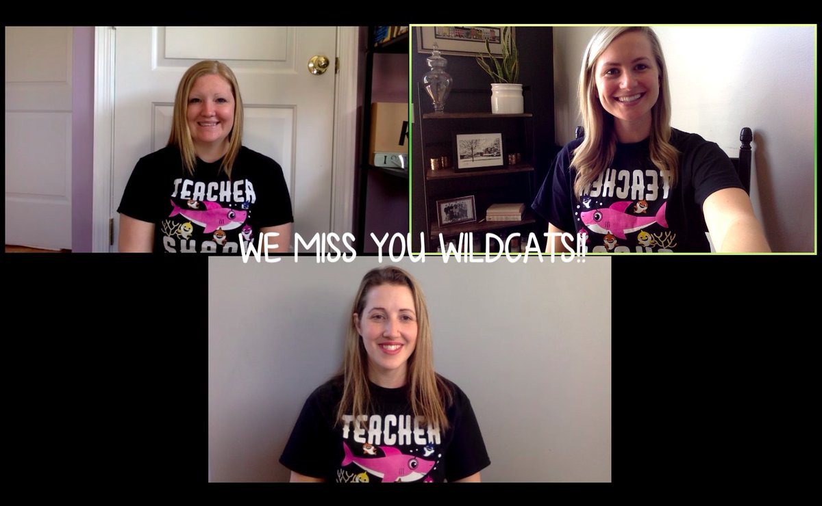 HermansonMs's tweet photo. Wildcat Team Meeting - we miss our kiddos! @k_kaage @kerryprosen 

#D57LEARNS #DigitalD57 #teachersharkdodododo #D57BetterTogether #MPEAProud https://t.co/2buDG9NPHM