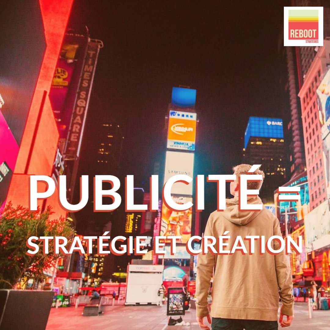 RebootStrategie's tweet image. La publicité est proche de l'alchimie.  C'est un amalgame de stratégie et de création visant capturer l'attention du consommateur.  Une belle campagne de publicité est un petit morceau de bonheur entre une agence et son client.  :-)