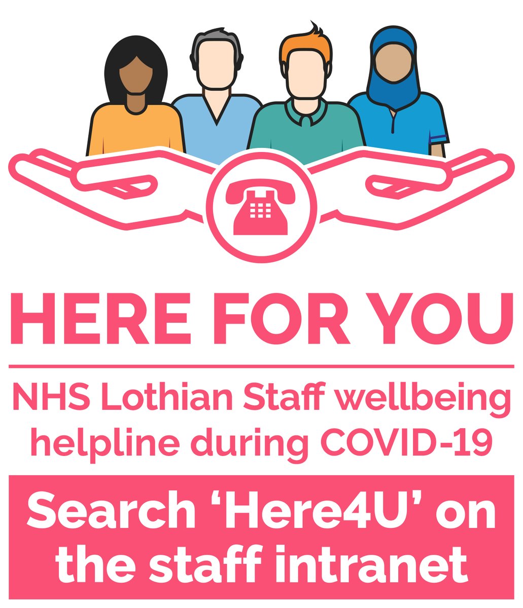 NHS_Lothian's tweet photo. During this challenging time for our staff we have increased the psychosocial support that is available by setting up a helpline. Please don’t struggle on. Get in touch and let us help you. Search 'Here4U' on the staff intranet. https://t.co/KVAMQWCZqy