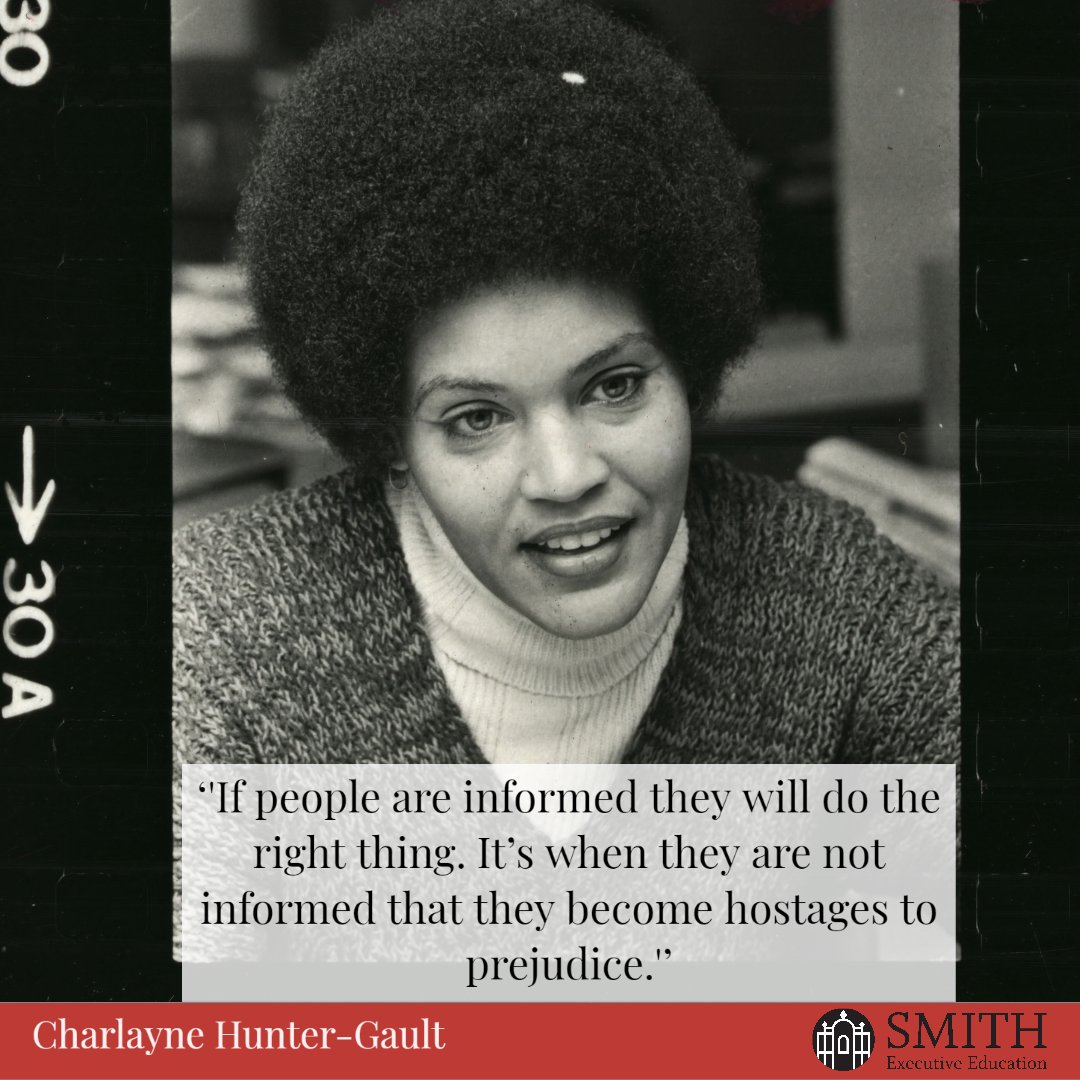 SmithExecEd's tweet photo. Charlayne Hunter-Gault, Journalist &amp; former foreign correspondent for NPR. 
#SmithExecEd #WomenInLeadership https://t.co/Anlj2HvYB1