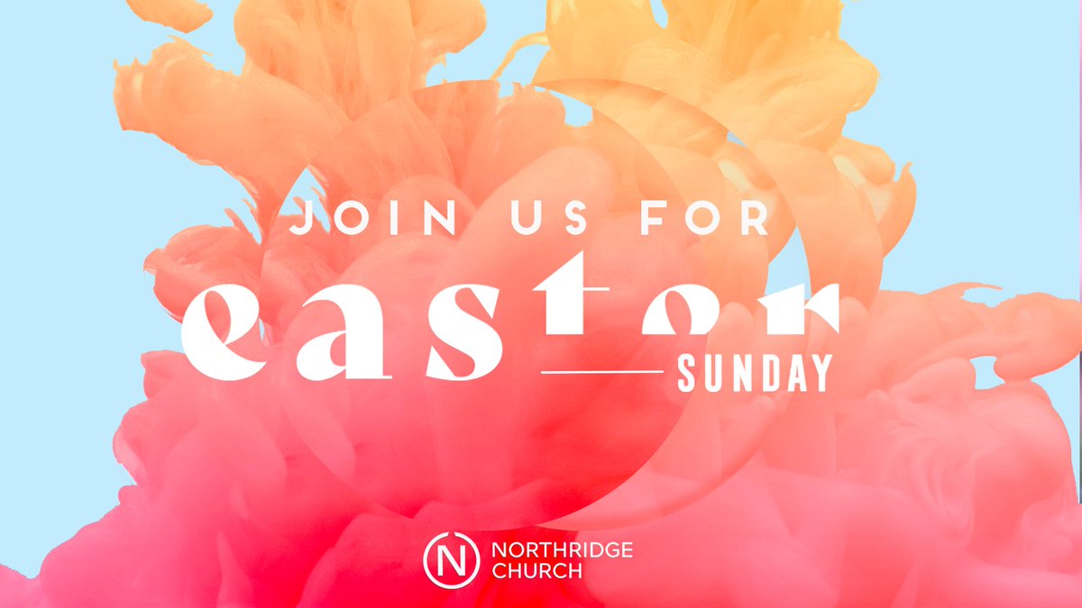 JOIN US FOR EASTER!

We invite you to tune in with us as we celebrate Easter together!

Online Service Times:
Sunday, April 12 - 9A / 10:30A / 11A (CW) / 1P
Monday, April 13 - 7P

Streaming Locations:
live.northridgerochester.com / Facebook Live / CW Rochester