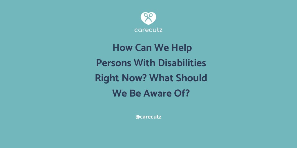 CareCutz's tweet photo. Let's be sensitive to the unique risks, barriers and challenges faced by persons with disabilities during this challenging time. See our News page for ways to help. https://t.co/rKXPbiQlpZ #carecutz #covid19 #disabilities https://t.co/AemKlxUtez