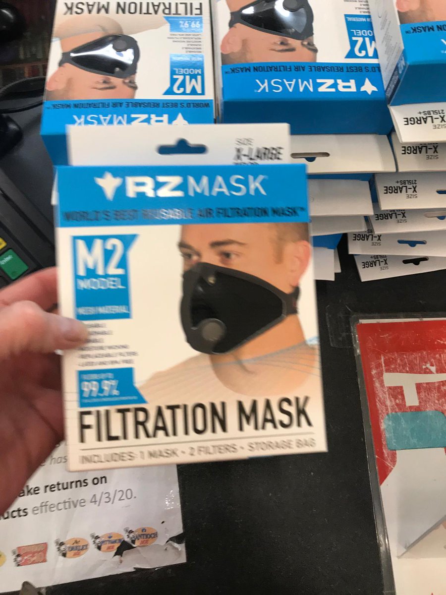Standard5n10Ace's tweet image. Monday's Ace Hardware delivery brought a lot of cleaning chemicals (including wipes) and gloves. AND RZ filtration Masks in size XL only, limited supply.

Thank you for shopping with us for your #EssentialRetail needs. We are open 8am-6pm M-F (9-6 S-S) #Covid19 #WashYourHands